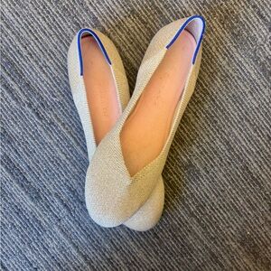 Rothy's Beige and Blue Women's Flats